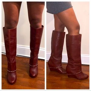 Brown Studded BGBG Wedge Boot